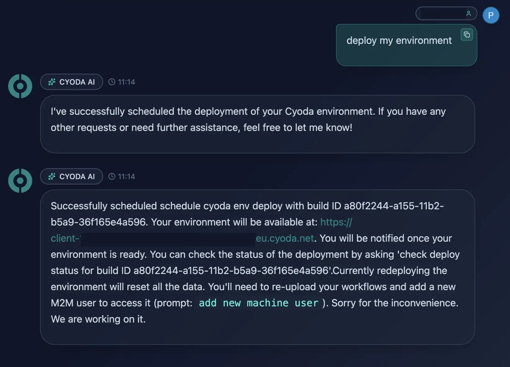 Deploy Environment Prompt
