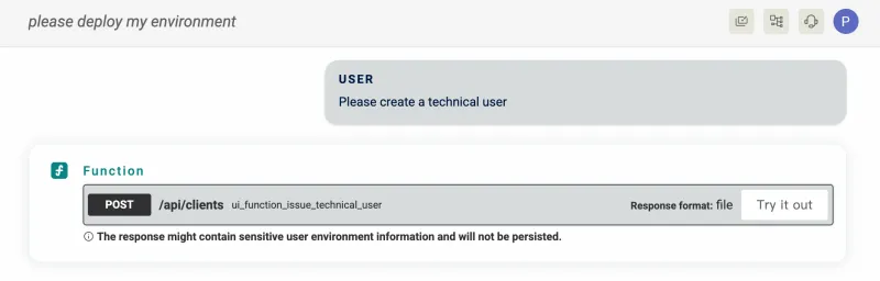 Create Technical User Prompt